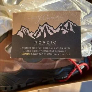 NWB/NWT J Crew Nordic Hiking Boots. Waterproof, sz 8. Green w/Brown Nordic Waterproof Hiker Boots For Men | J.Crew main image 4